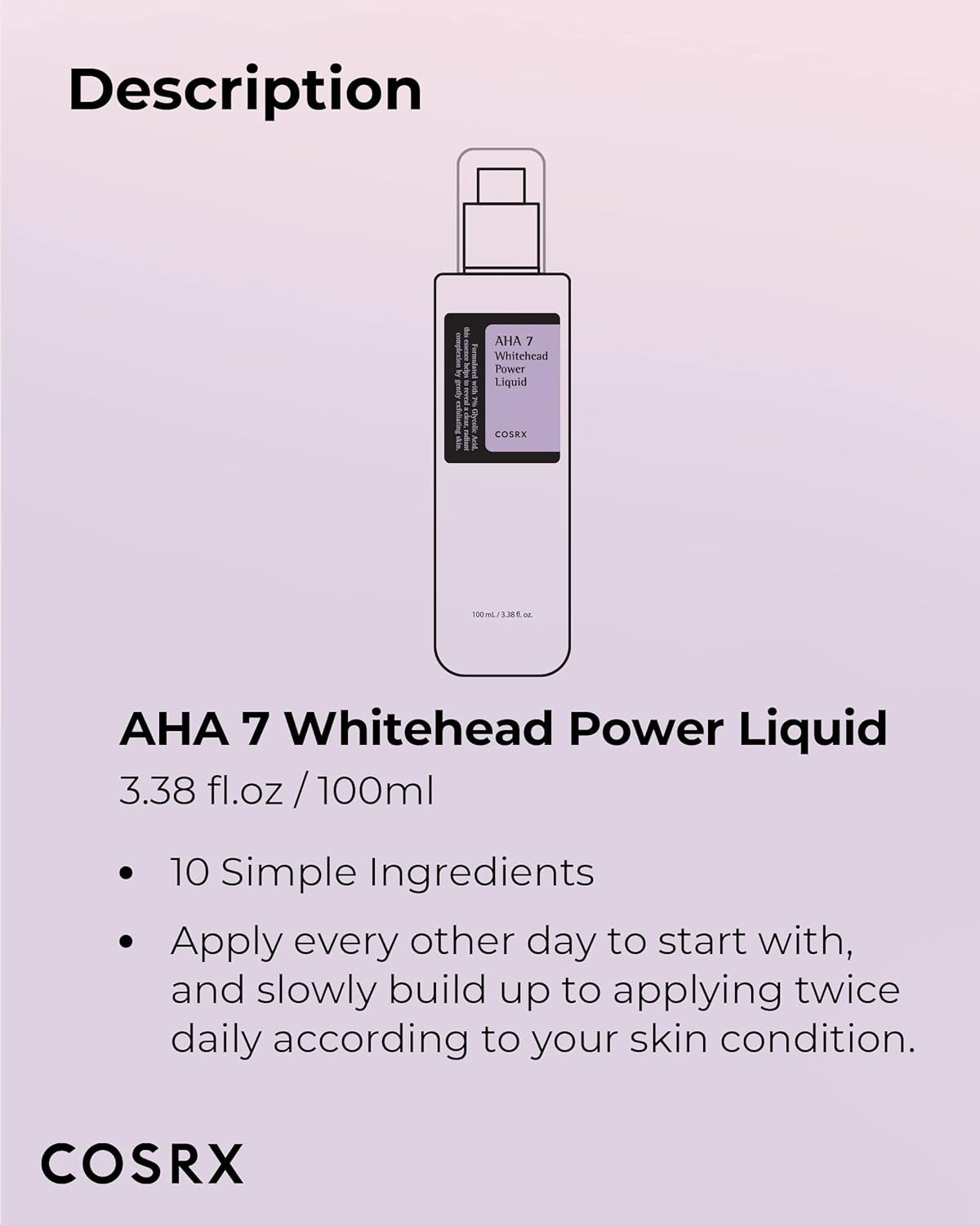 AHA 7 Whitehead Power Liquid 3.38 Fl.Oz / 100Ml | Glycolic Acid 7% Dark Spot Remover | Korean Skin Care, Animal Testing Free, Paraben Free…