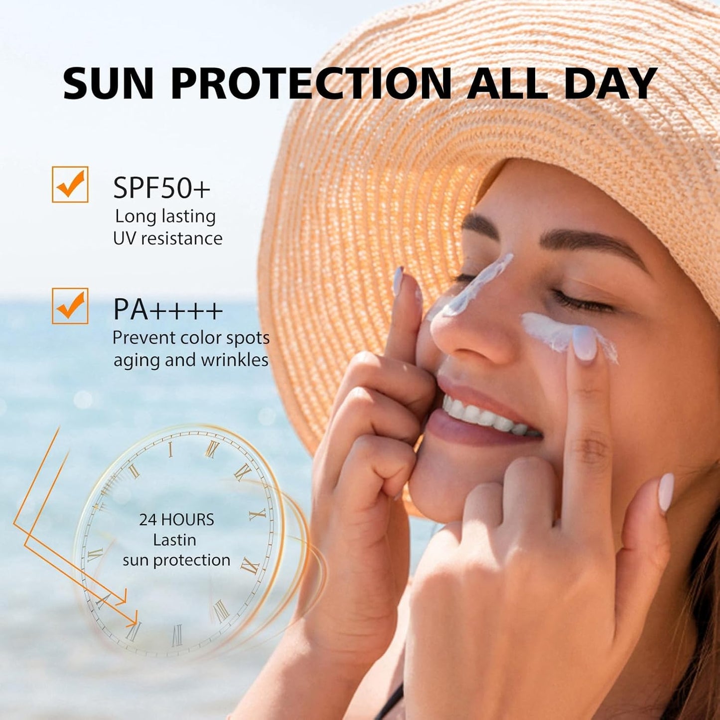 50Ml Hyaluronic Acid Watery Sun Gel,Hyaluronic Acid Natural Sun Cream,Korean Sunscreen Spf50+++,Hyaluronic Acid Sunscreen,Korean Sunscreen Spf 50 Face,Korean Sunscreen Cream,Sunscreen Face Moisturiser