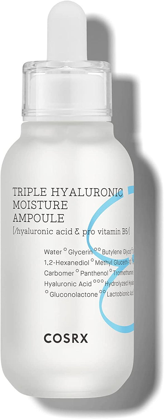 Hydrium Triple Hyaluronic Moisture Ampoule, 40Ml | Hyaluronic Acid Viscous Serum | Korean Skin Care, Vegan, Cruelty Free, Paraben Free, CPNP Registered